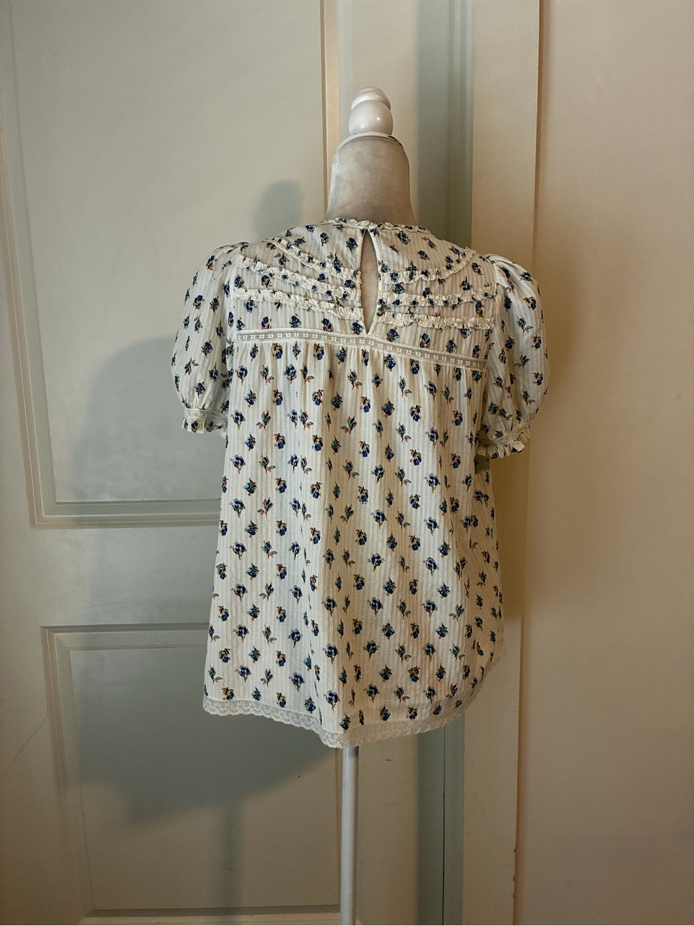 Zadig & Voltaire Tua Dobby Flower Top brunch on the patio essential Sz S - Picture 5 of 7